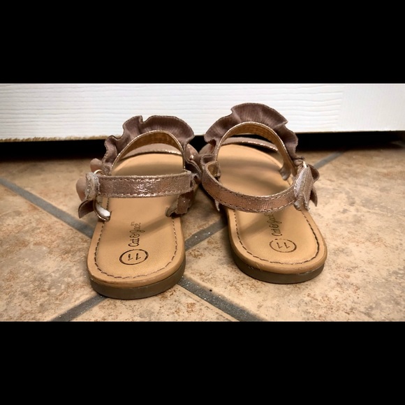 Cat & Jack Rose Gold Sandals - Picture 7 of 9